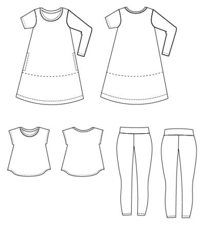 Fully Graded Swing Dress, Top, Tunic and Leggings Pattern | On the ...