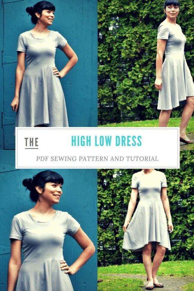 Introducing the High Low Skater Dress multi size PDF sewing pattern ...