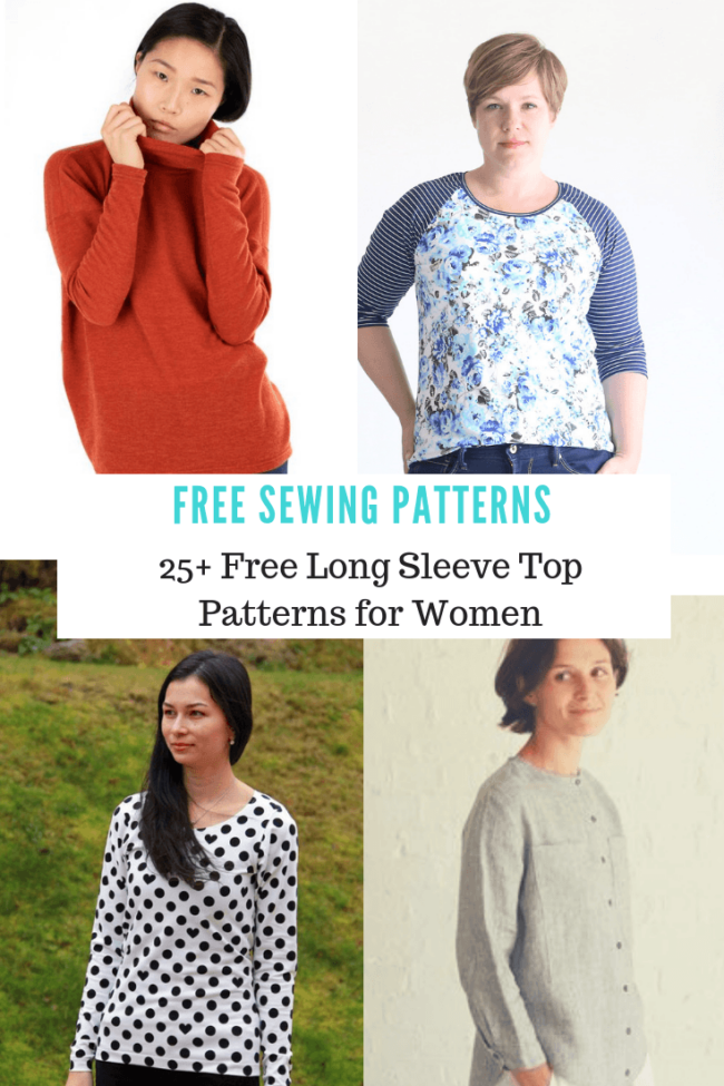 FREE PATTERN ALERT:25+ Free Long Sleeve Top Patterns for Women - On the ...