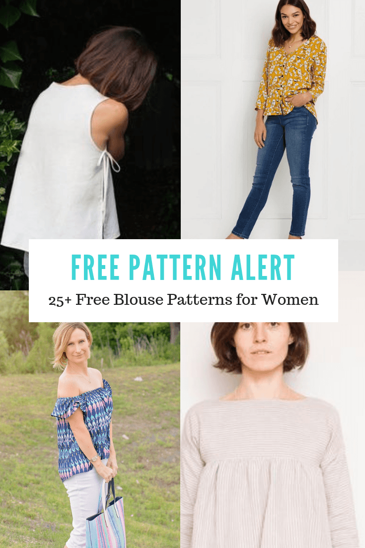 FREE PATTERN ALERT:25+ Free Blouse Patterns for Women | On the Cutting ...