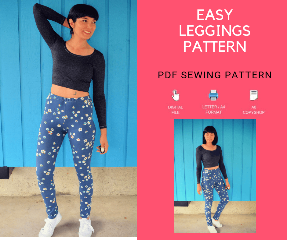 Hyacinth Moto Leggings PDF Pattern: Girls/Women (23 sizes