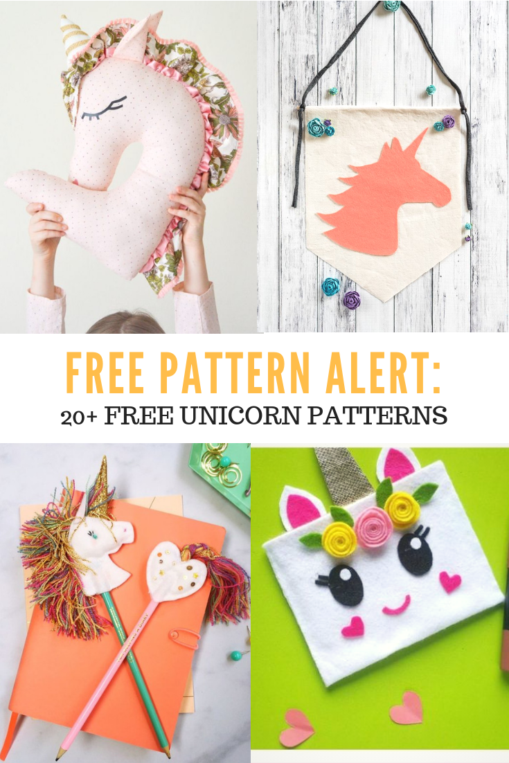 free stuffed unicorn sewing pattern