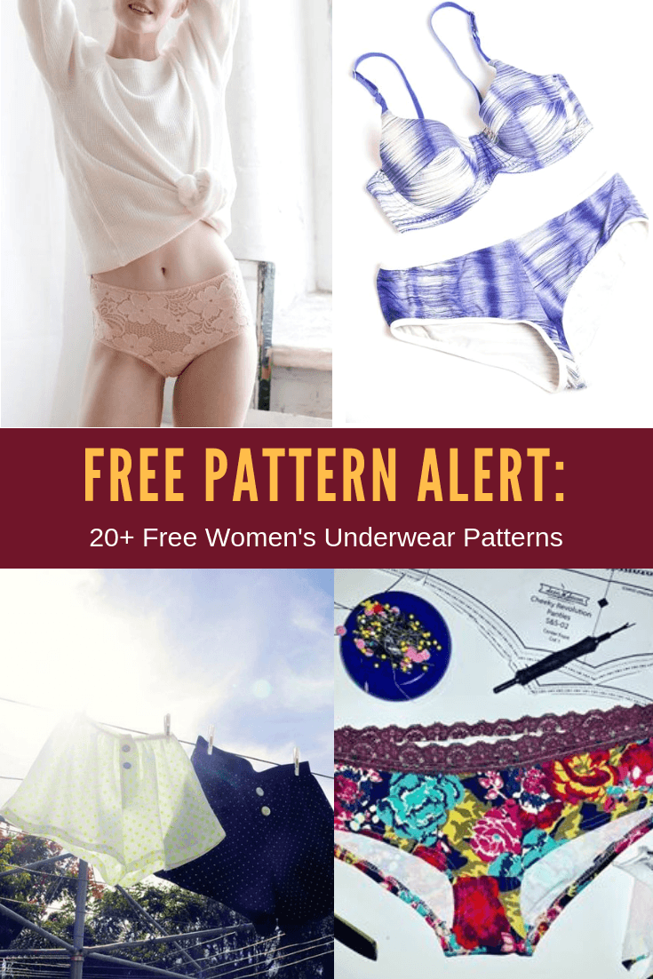 FREE PATTERN ALERT: 20+ Free Women's Underwear Patterns  On the Cutting  Floor: Printable pdf sewing patterns and tutorials for women