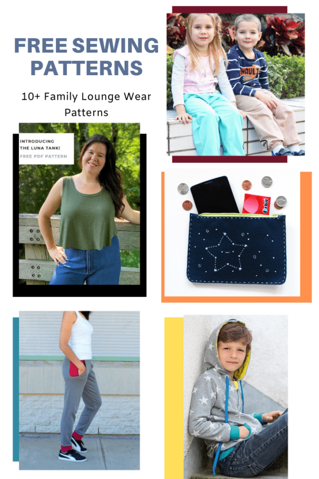 FREE SEWING PATTERNS: 10+ family loungewear - On the Cutting Floor ...