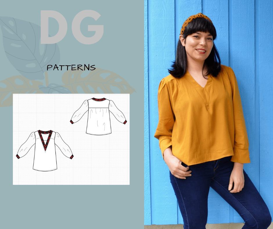 Oriana Blouse PDF sewing pattern - On the Cutting Floor: Printable pdf ...